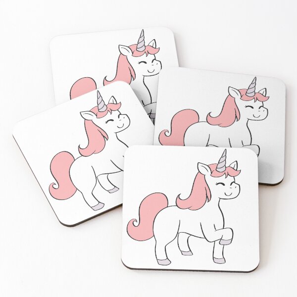 Item preview, Unicorn Chibi Cartoon Illustration - Red: Smooth Style designed and sold by HJacka.