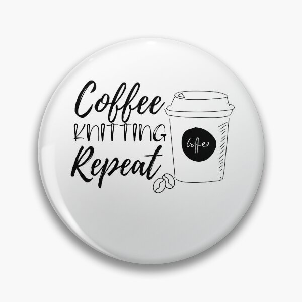 Item preview, Coffee Knitting Repeat designed and sold by ThebestArtshop.
