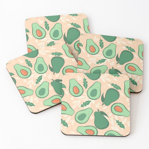 Item preview,  pattern with avocado on a beige background designed and sold by burbura.