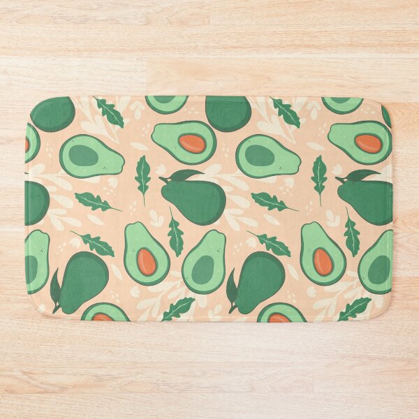Item preview,  pattern with avocado on a beige background designed and sold by burbura.