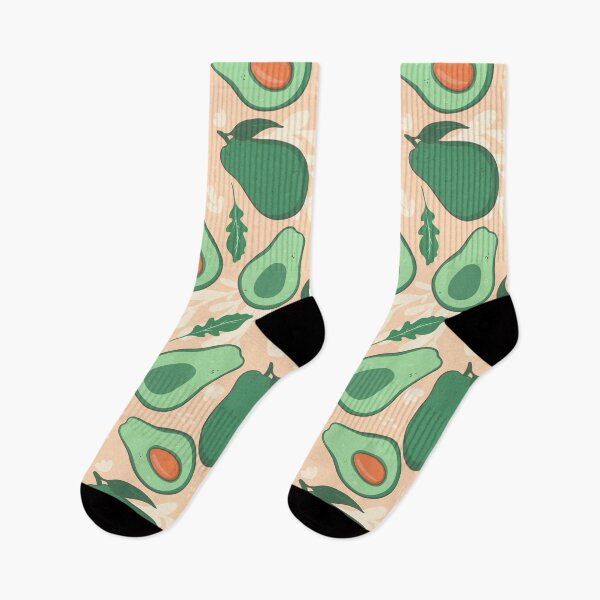 Item preview,  pattern with avocado on a beige background designed and sold by burbura.