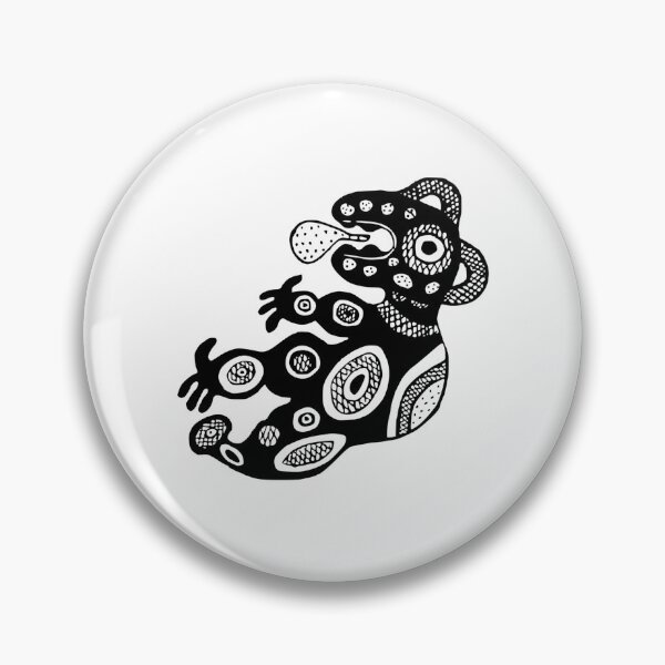 Australian Aboriginal Lizard Drawing Pin