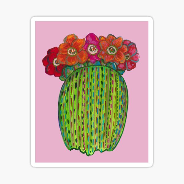Item preview, Blooming Barrel Cactus  designed and sold by Audrey De La Cruz.