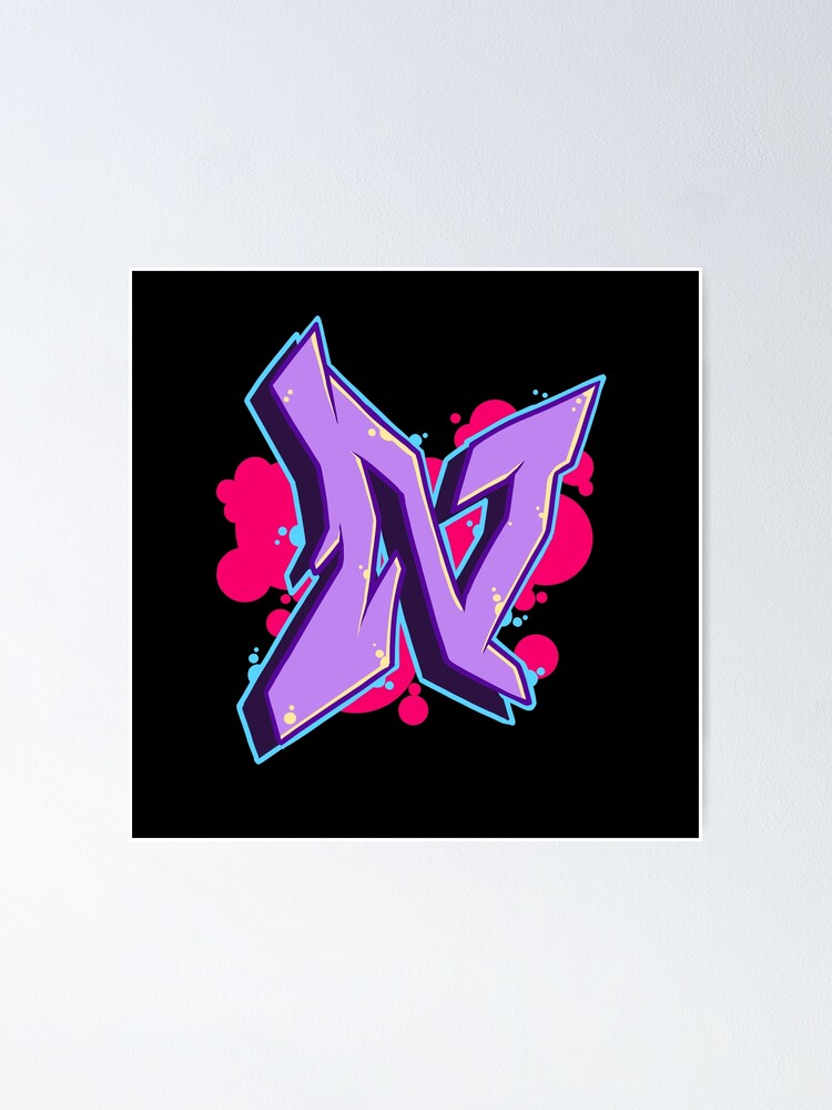 Letter N - Graffiti Street Art Style  Poster for Sale by