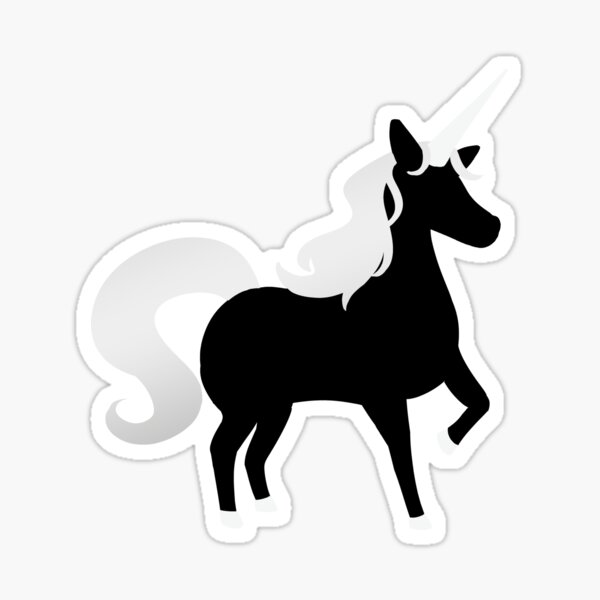 Sticker Einhorn Silhouette Redbubble