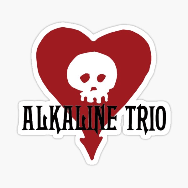 Alkaline 3- Classic graphic. Awesome punk rock / alternative band. Black and red print. Sticker