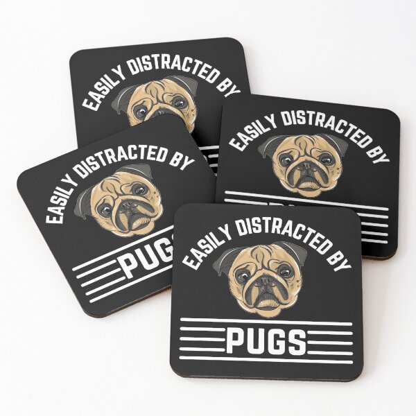 Item preview, Easily Distracted By Pugs designed and sold by CeciLop.