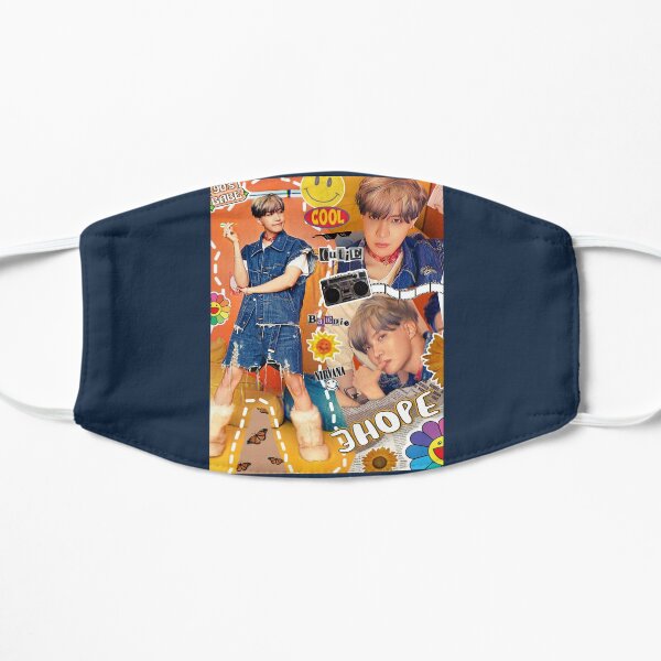 Jhope denim indie kid aesthetic Flat Mask