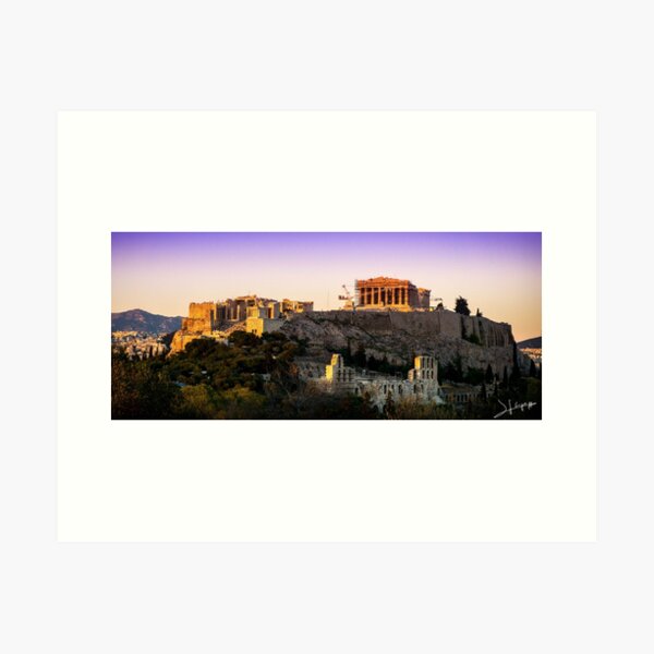 Sunset Acropolis Art Print