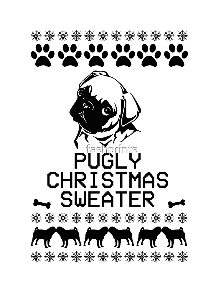 Pugly shop christmas sweater