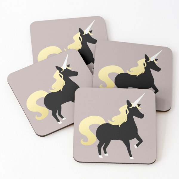 Item preview, Unicorn Silhouette Design - Black / Gold Colours designed and sold by HJacka.