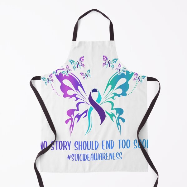 Item preview, Suicide prevention awareness ribbon butterfly t shirt size S-5XL designed and sold by SuzannaGedde.