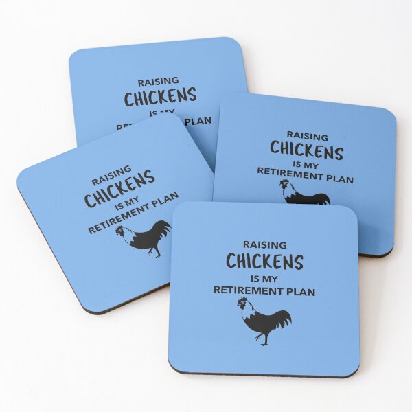 Item preview, Raising Chickens is my Retirement Plan -funny chicken design in black text designed and sold by katiekendall.