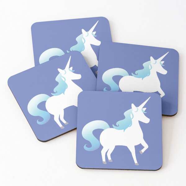 Item preview, Unicorn Silhouette Design - White / Arctic Blue Colours designed and sold by HJacka.