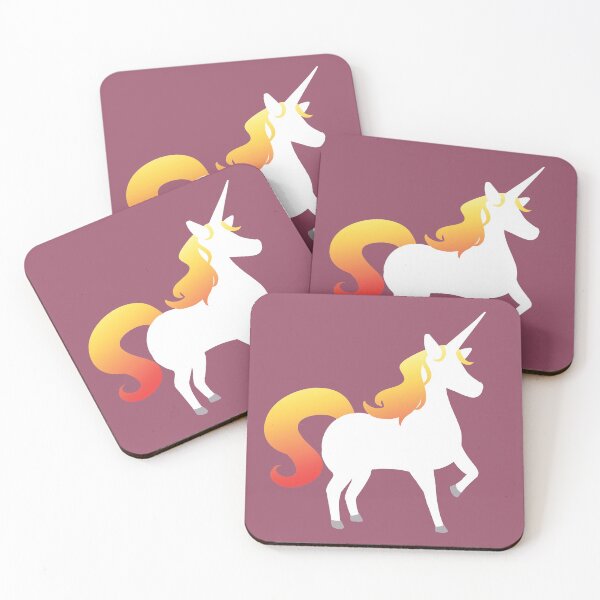 Item preview, Unicorn Silhouette Design - White / Fiery Red Colours designed and sold by HJacka.