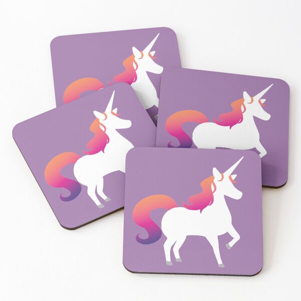 Item preview, Unicorn Silhouette Design - White / Sunset Colours designed and sold by HJacka.