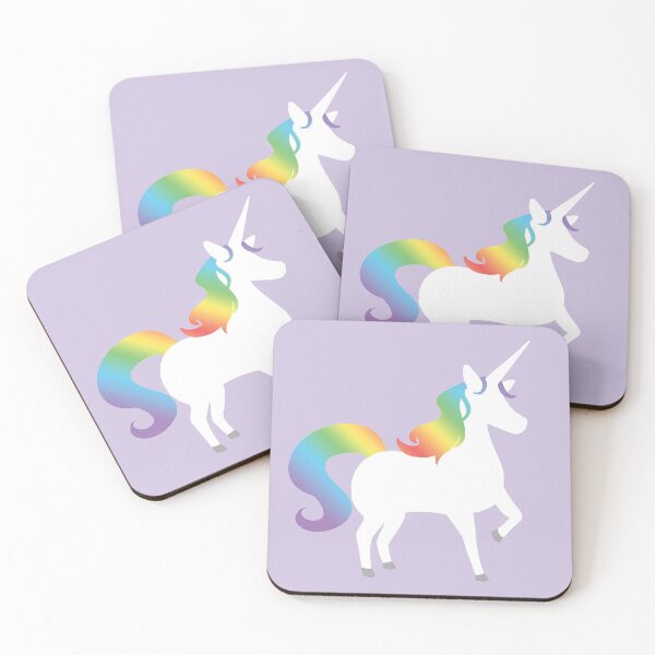 Item preview, Unicorn Silhouette Design - White / Rainbow Colours designed and sold by HJacka.