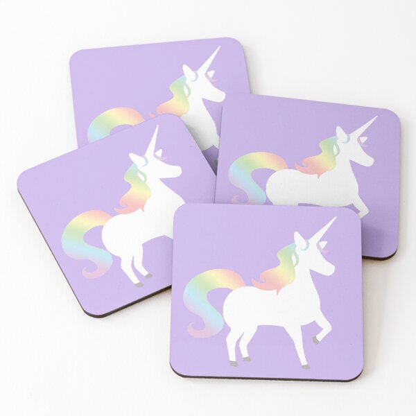 Item preview, Unicorn Silhouette Design - White / Pastel Rainbow Colours designed and sold by HJacka.