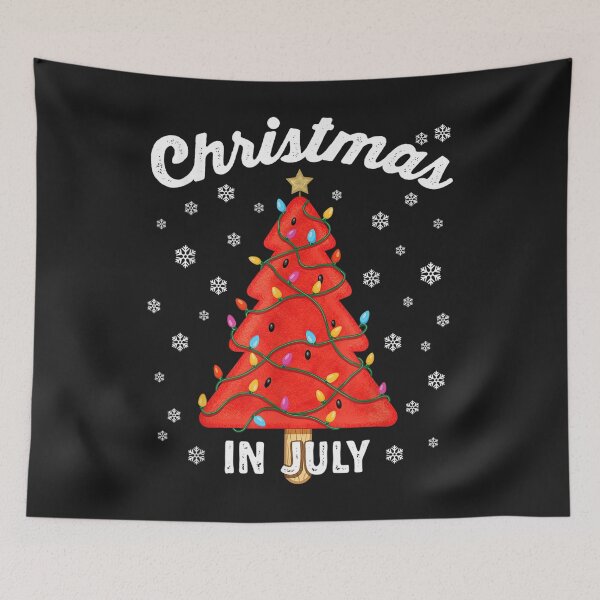 Artikelvorschau, Christmas In July Watermelon Christmas Tree Lights Summer T-Shirt entworfen und verkauft von Bright-Marque.