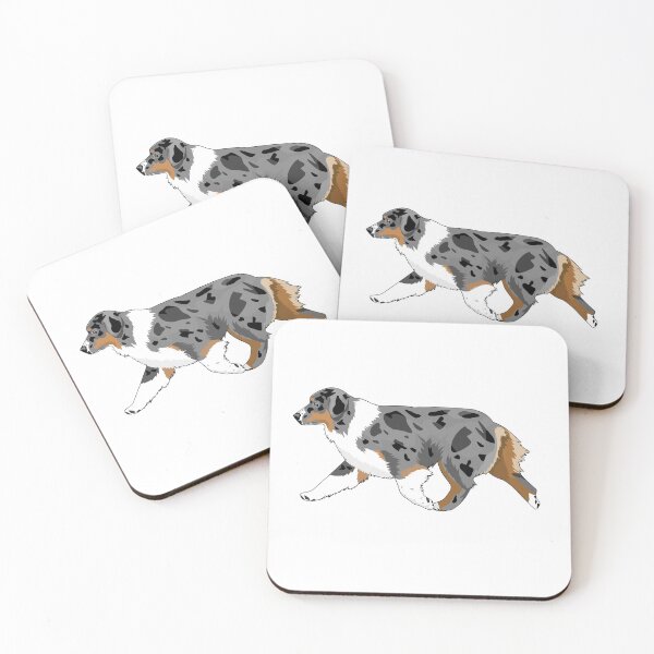 Item preview, Blue merle australian shepherd designed and sold by PawsoMania.