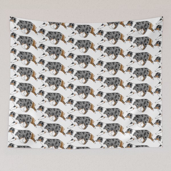 Item preview, Blue merle australian shepherd designed and sold by PawsoMania.