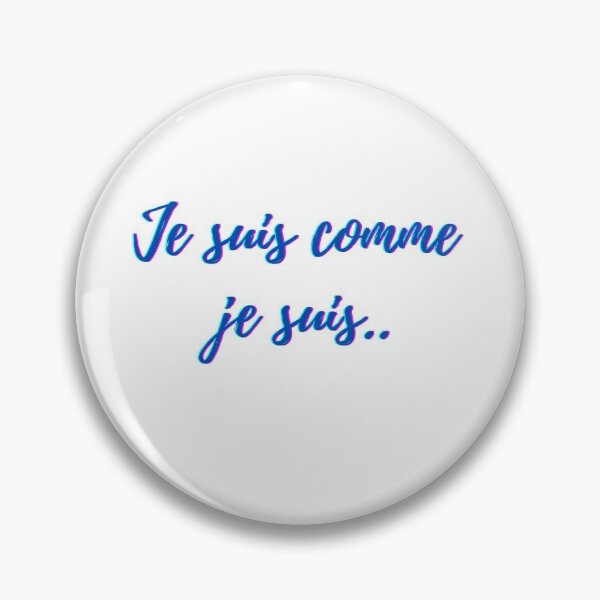 Item preview, I am what I am - popular french quotes lovers theme gifts (blue)  designed and sold by RebelliousRosee.
