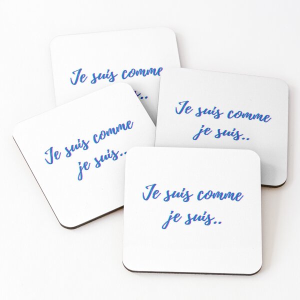 Item preview, I am what I am - popular french quotes lovers theme gifts (blue)  designed and sold by RebelliousRosee.
