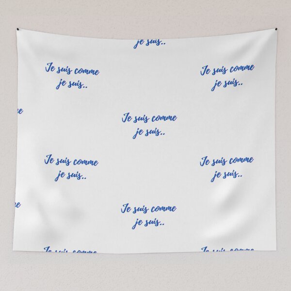Item preview, I am what I am - popular french quotes lovers theme gifts (blue)  designed and sold by RebelliousRosee.