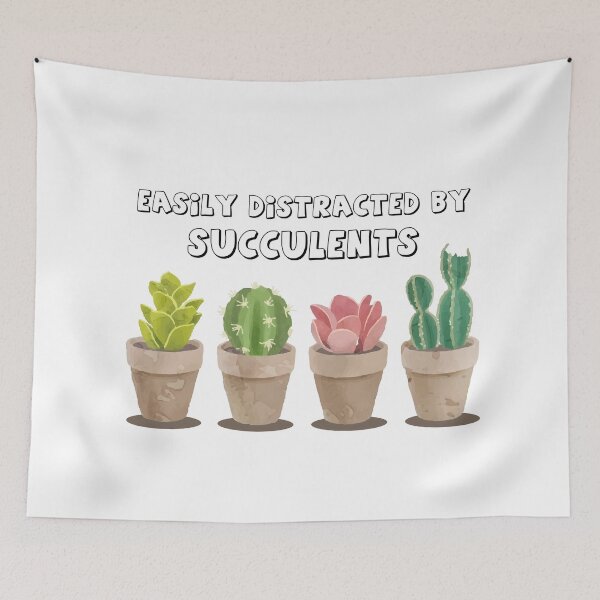 Item preview, Easily distracted by succulents designed and sold by Pixilixzy.