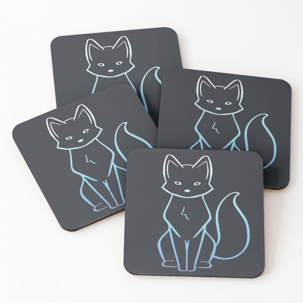 Item preview, Fox Line Illustration Design - Arctic Blue Colour designed and sold by HJacka.