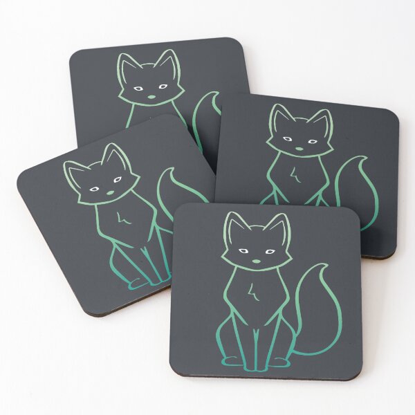 Item preview, Fox Line Illustration Design - Forest Green Colour designed and sold by HJacka.