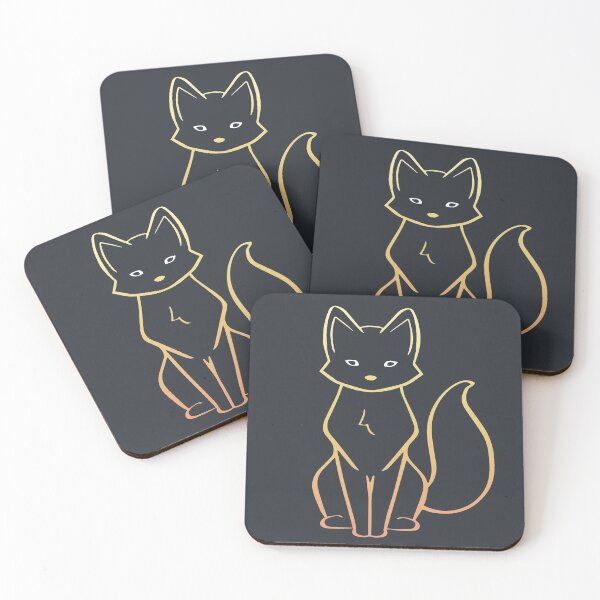 Item preview, Fox Line Illustration Design - Gold Colour designed and sold by HJacka.