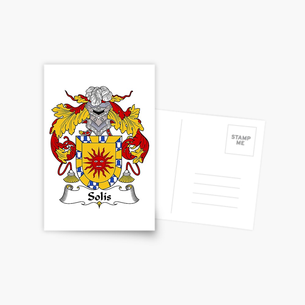 Solis Coat of Arms/Family Crest Postcard