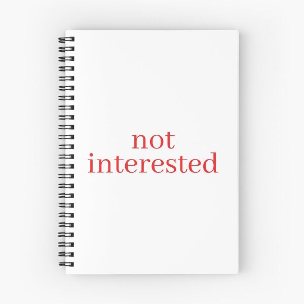 Item preview, not interested typography designed and sold by Fiftyandfab.