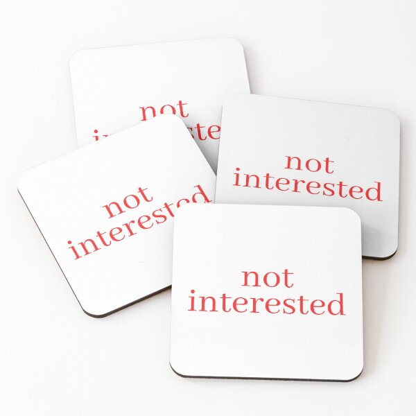 Item preview, not interested typography designed and sold by Fiftyandfab.