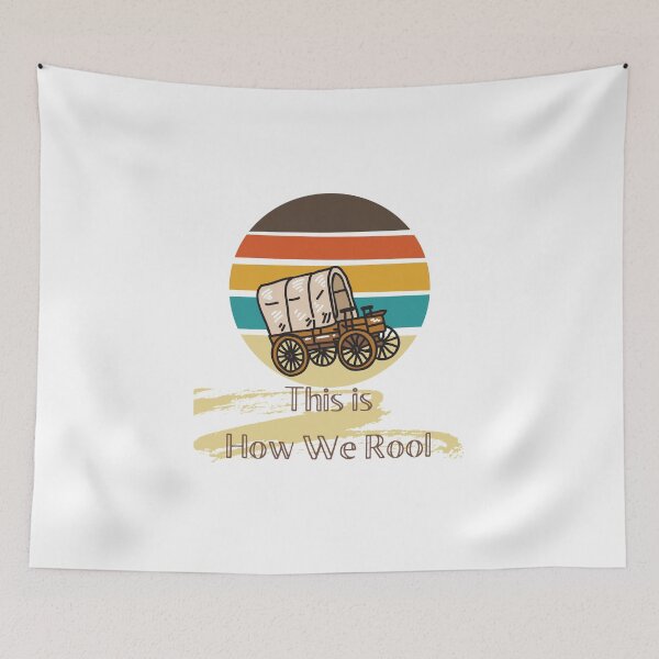 Item preview, This is How We Roll Wagon Vintage Sunset Patriot Pioneer Day Utah designed and sold by DKA-2ndBoy.