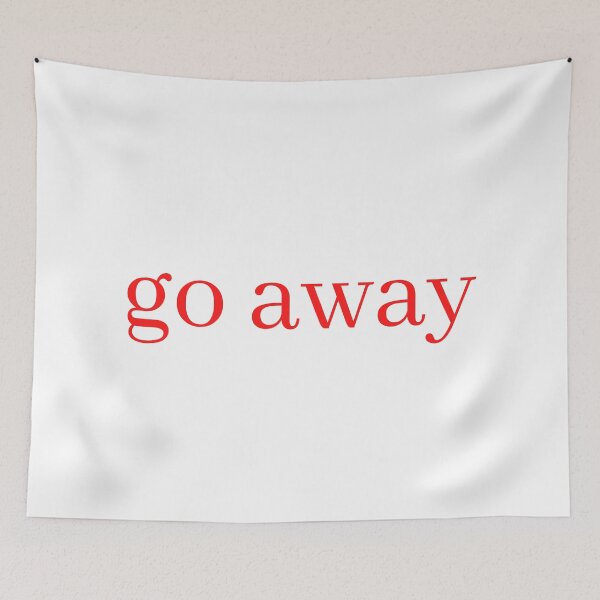 Item preview, go away, typography designed and sold by Fiftyandfab.