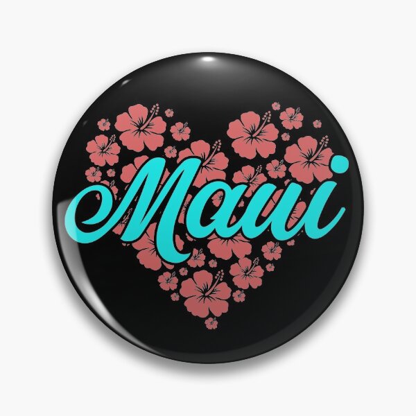 Item preview, Love Maui Tropical Flowers Heart Hawaii Lovers Floral Art Design  designed and sold by alenaz.