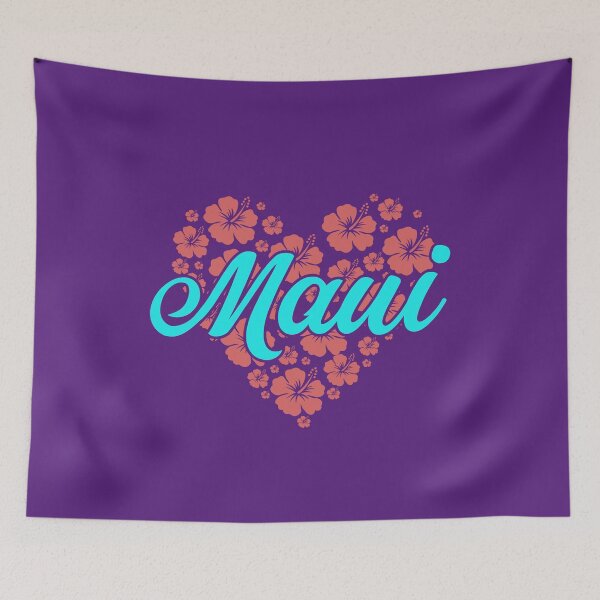 Item preview, Love Maui Tropical Flowers Heart Hawaii Lovers Floral Art Design  designed and sold by alenaz.