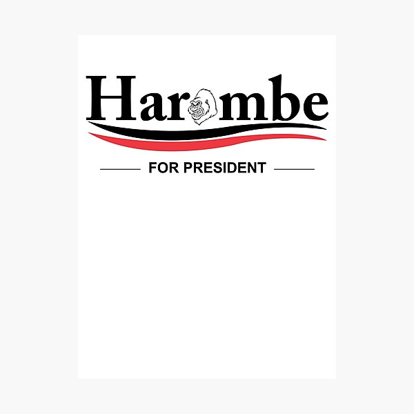 Item preview, Harambe President 2016 designed and sold by aeedesign.