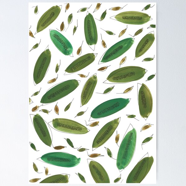 Item preview, Green leaves pattern designed and sold by LisdeMaartes.