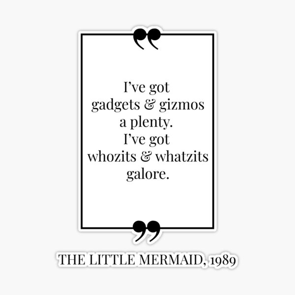 Gadgets & Gizmos a plenty! - Little Mermaid - Sticker