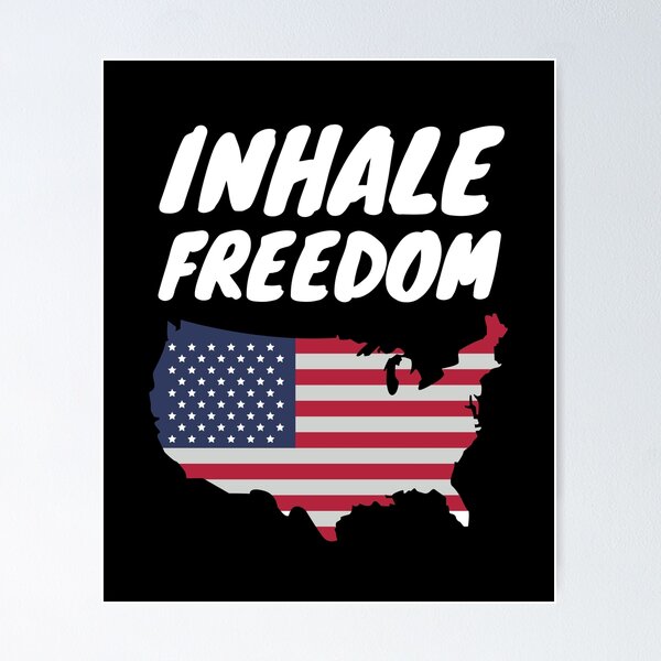 Item preview, Inhale Freedom American Patriots Patriotic Independence designed and sold by wackodesign.