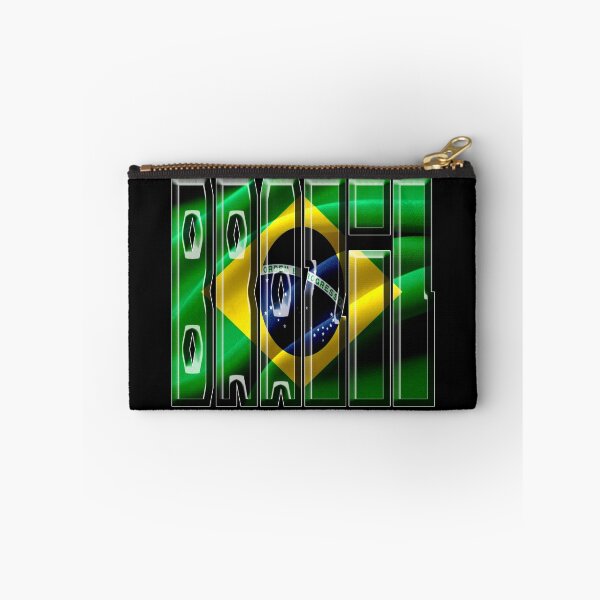 Item preview, Brazil word name and flag texture sticker. designed and sold by Maeen-1981.