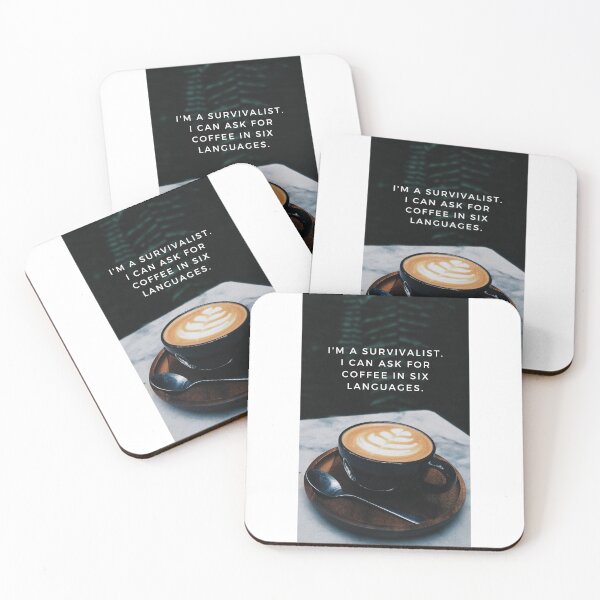 Item preview, survivalist with coffee designed and sold by CreativeFrog.