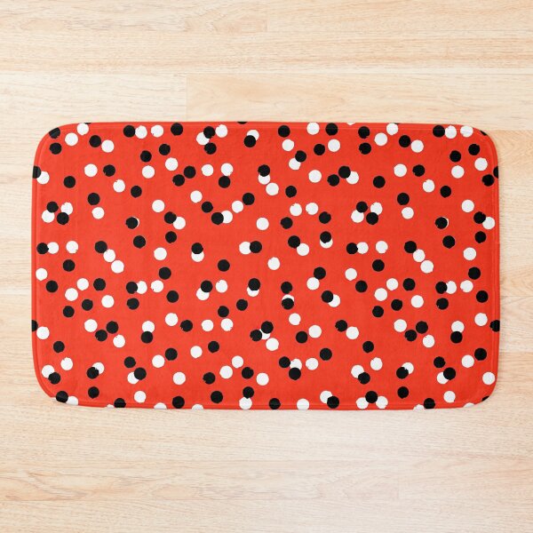 Item preview, Black and White Polka With Red Color Background, Black and White Polka dot Pattern, Black and White Polka dot Design, Polka Dot designed and sold by graphic-genie.