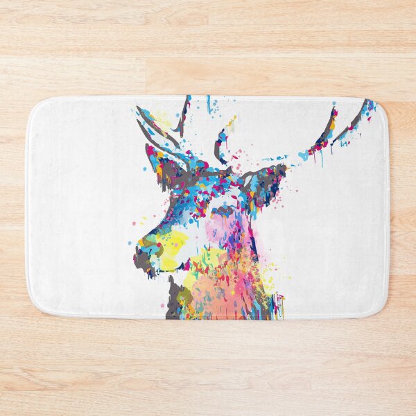 Item preview, Cool awesome deer head colorful vibrant watercolors  designed and sold by InovArtS.
