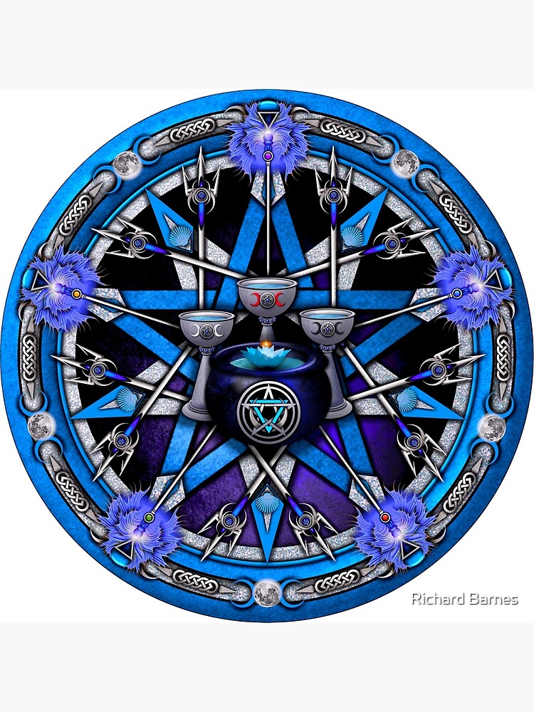 Discover Elemental Pentacle for Water Premium Matte Vertical Poster