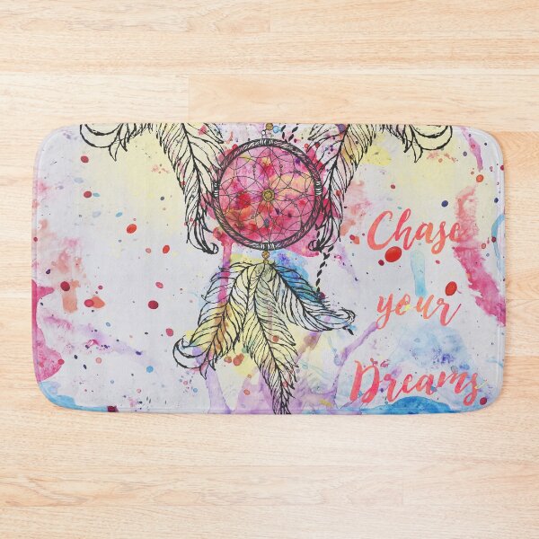Item preview, Watercolor sketch Dreamcatcher “Chase your Dreams” quote designed and sold by InovArtS.