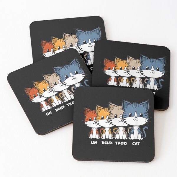 Item preview, Cat Vintage Cat Lover Funny Kitten French Un Deux designed and sold by theoemmeline.